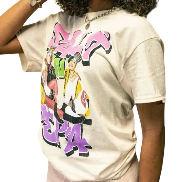 SALT N PEPA 90s Vintage Inspired Graphic Tee in White Size Unisex XL New w/ Tag - Picture 3 of 11